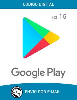 Cartão Google Play R$ 15 Reais