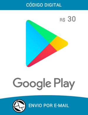 Cartão Google Play R$ 30 Reais