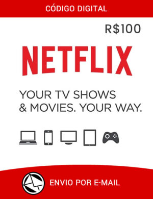 Cartão Netflix R$ 100 Reais