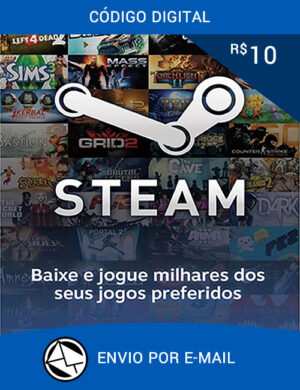 Cartão Steam R$ 10 Reais