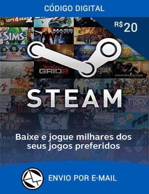 Cartão Steam R$ 20 Reais