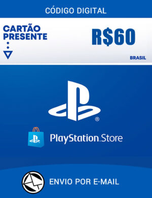R$60 PlayStation Store – Cartão Presente Digital [Eclusivo Brasil]
