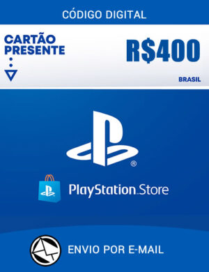 R$400 PlayStation Store – Cartão Presente Digital [Eclusivo Brasil]