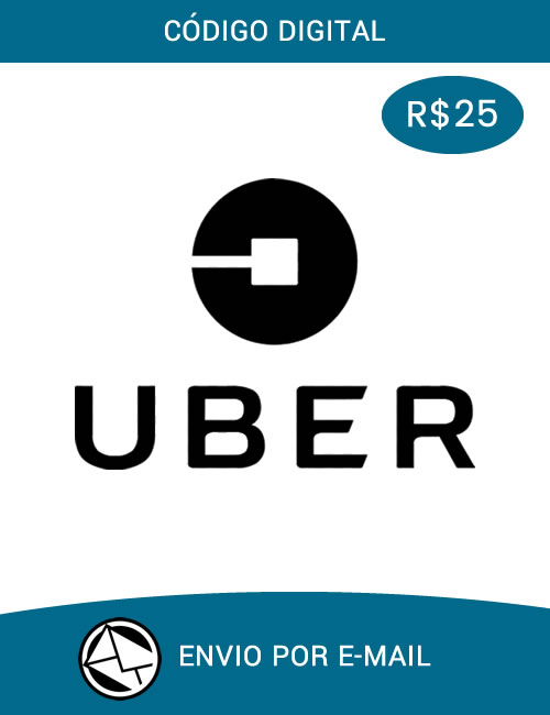 Cartão Uber R$ 25 Reais Digital